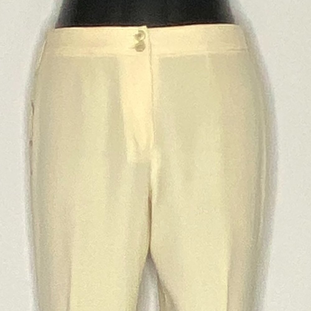 Escada Pants Trousers Cream Dressy Wide leg-10" 4 - Picture 5 of 14